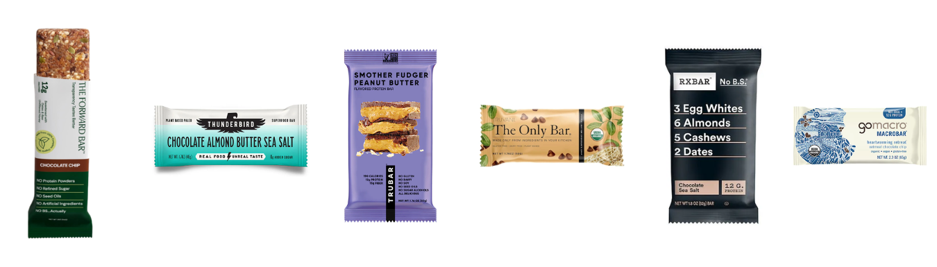 All seven clean protein bars tested in this review